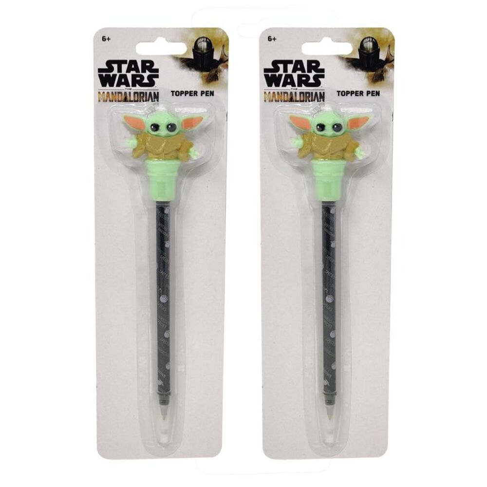 New Star Wars The Mandalorian The Child Grogu Topper Pen Baby Yoda 2-Pack Set